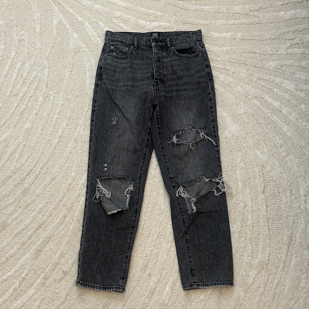 BDG Gray Slim Straight Jeans